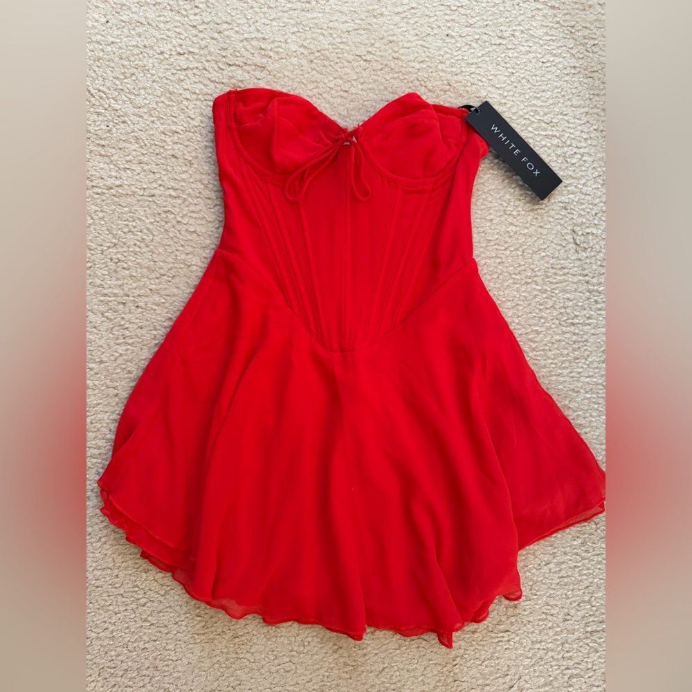 White Fox Red Dress